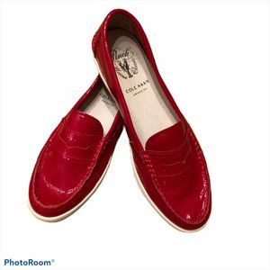 Cole Haan Red Patent Leather Penny Loafer Sz 8.5